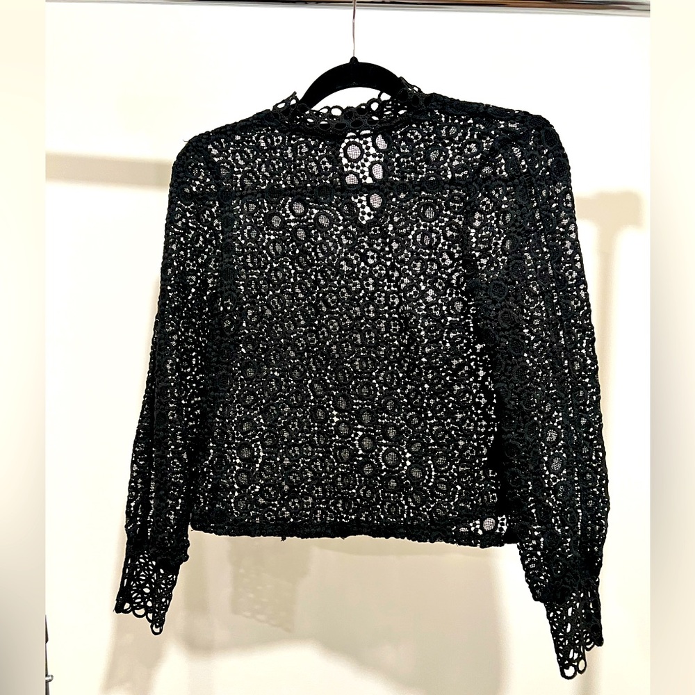 See through lacy long sleeve